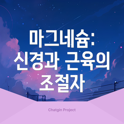 마그네슘: 신경과 근육의 조절자