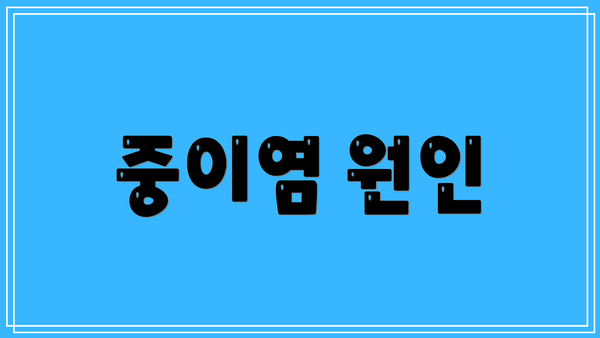 중이염 원인