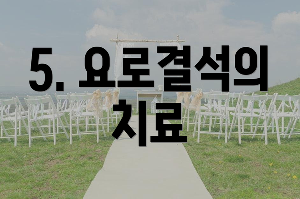 5. 요로결석의 치료