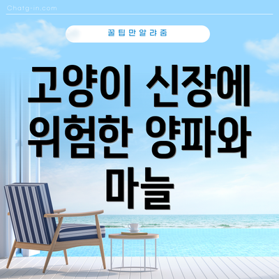 고양이 신장에 위험한 양파와 마늘