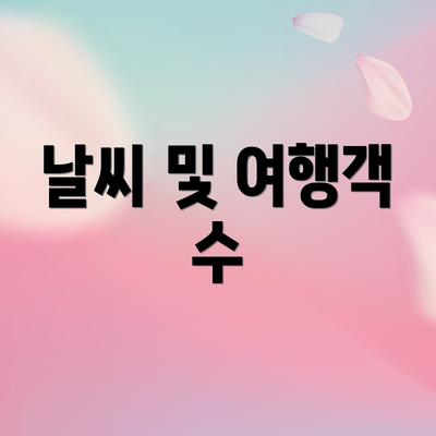 날씨 및 여행객 수