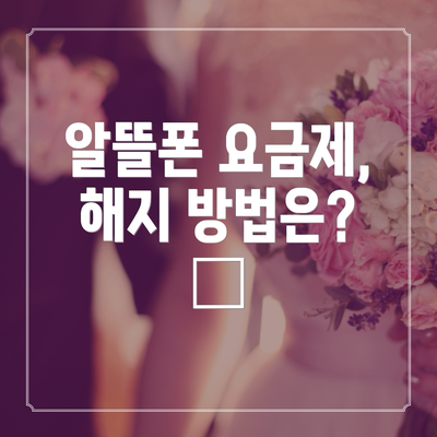 알뜰폰 요금제, 해지 방법은? 📞