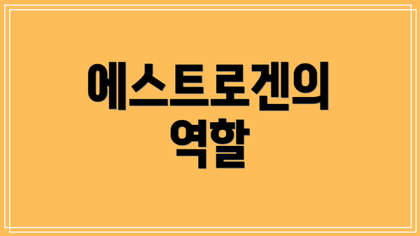 에스트로겐의 역할