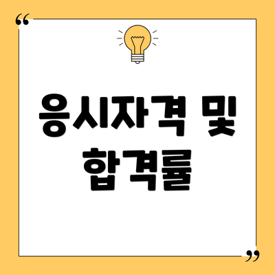 응시자격 및 합격률