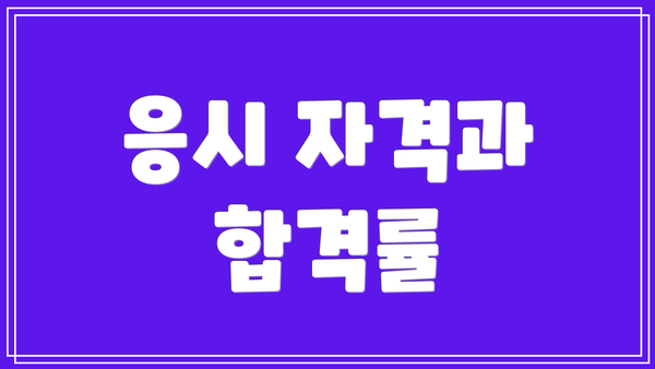 응시 자격과 합격률