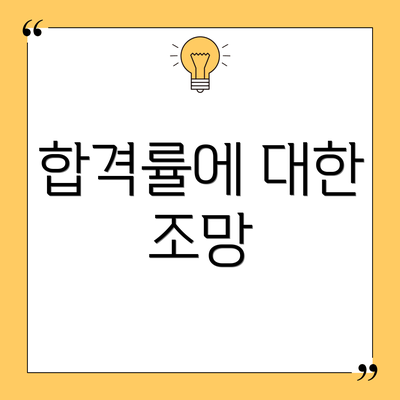 합격률에 대한 조망