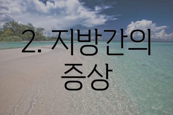 2. 지방간의 증상