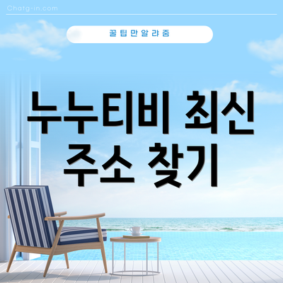 누누티비 최신 주소 찾기