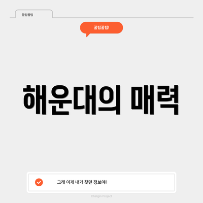 해운대의 매력