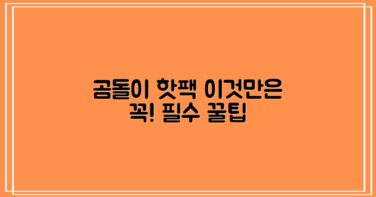 곰돌이 핫팩, 이것만은 알아두자