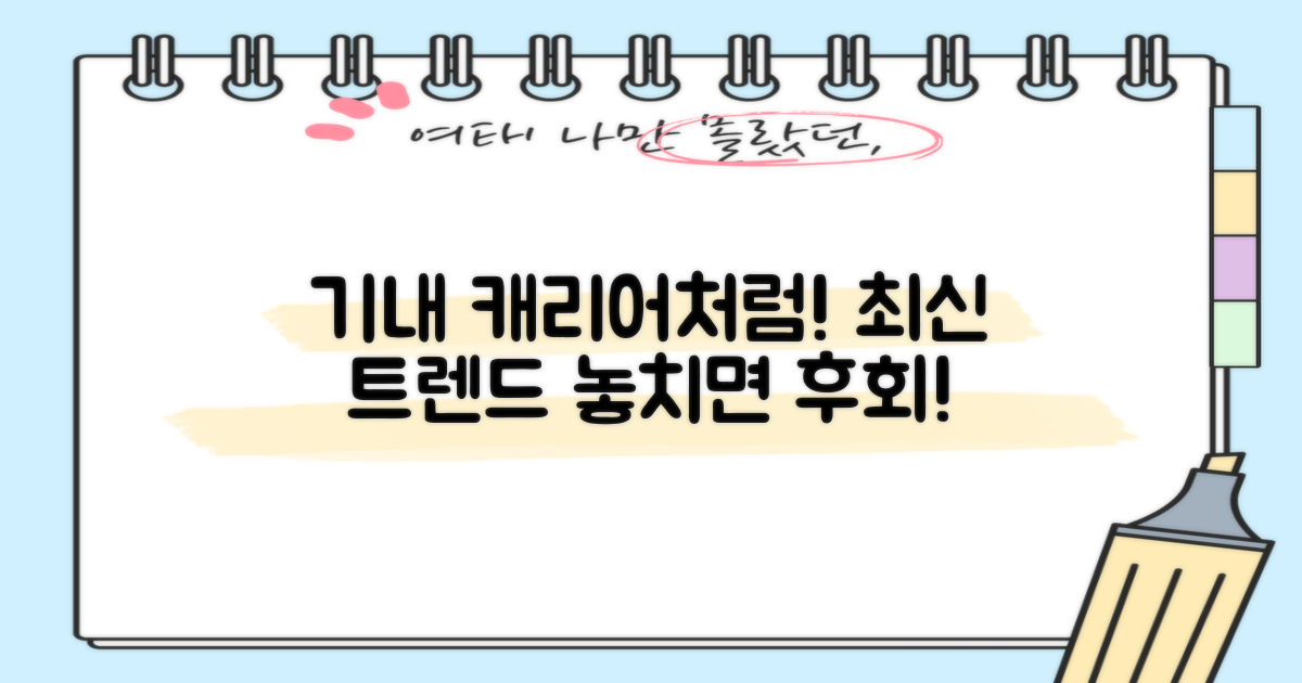 기내 캐리어처럼 활용하세요