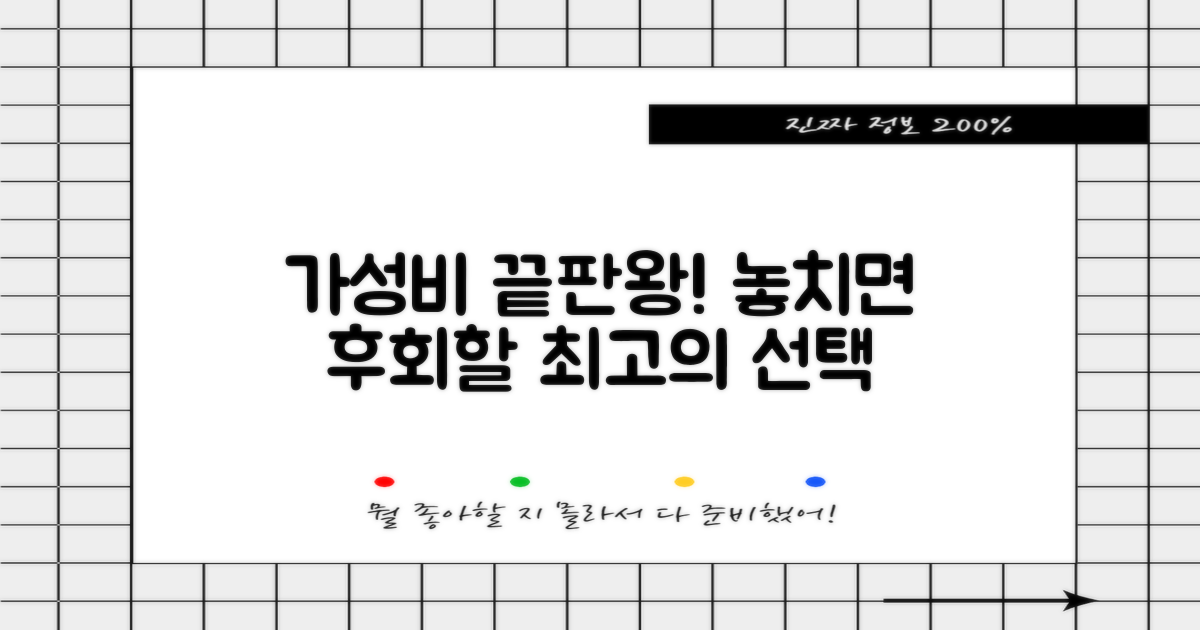 가성비 최고의 선택