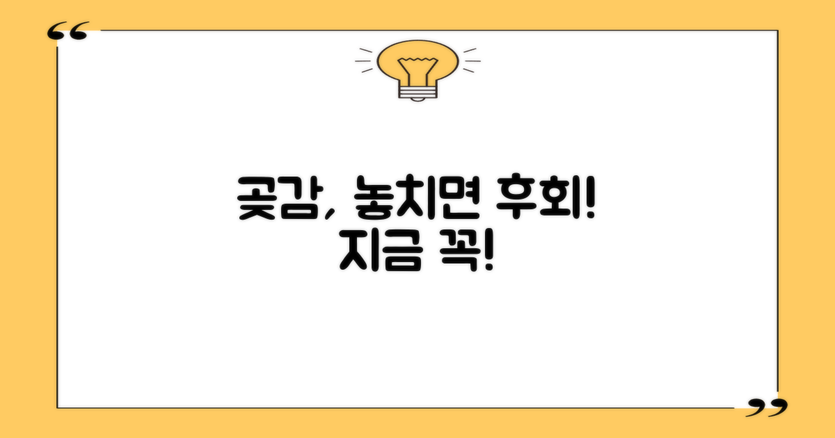 곶감, 놓치면 후회해요!