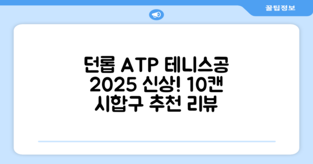 2025 던롭 ATP 테니스공 10캔 (20볼) 시합구, 던롭 ATP볼 10캔 (20볼), 10세트 추천 리뷰