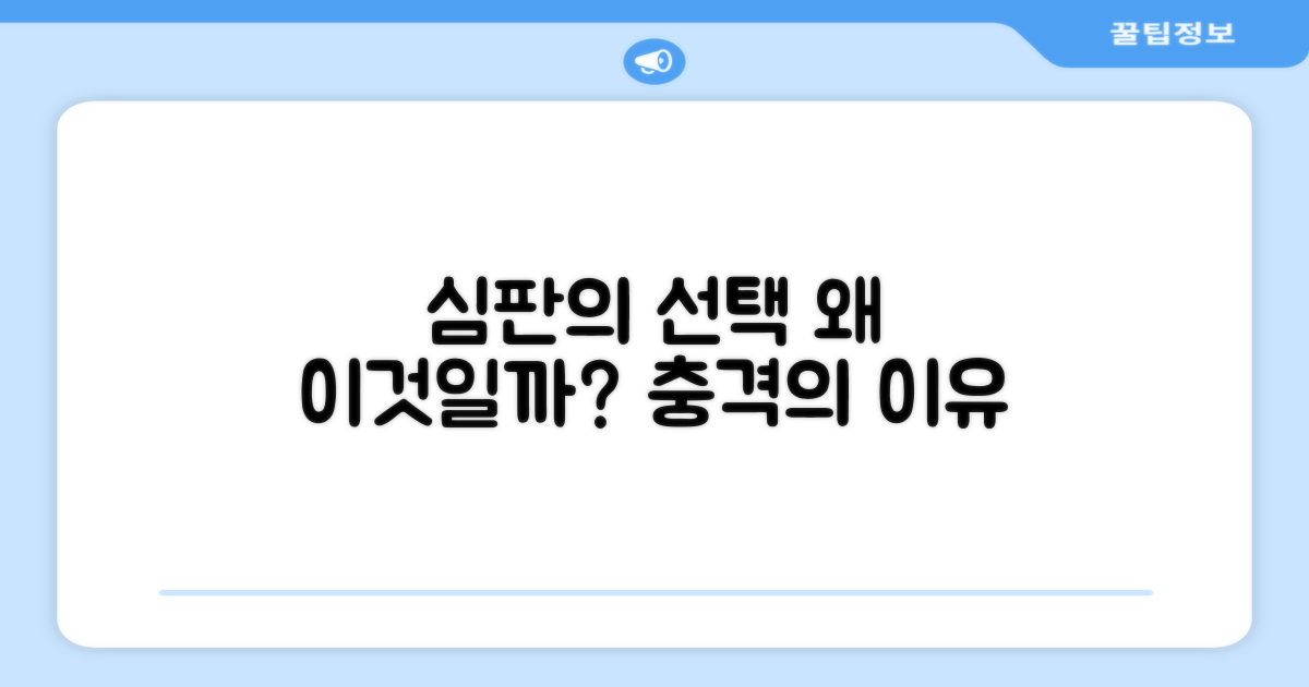 심판의 선택, 왜 이것일까?