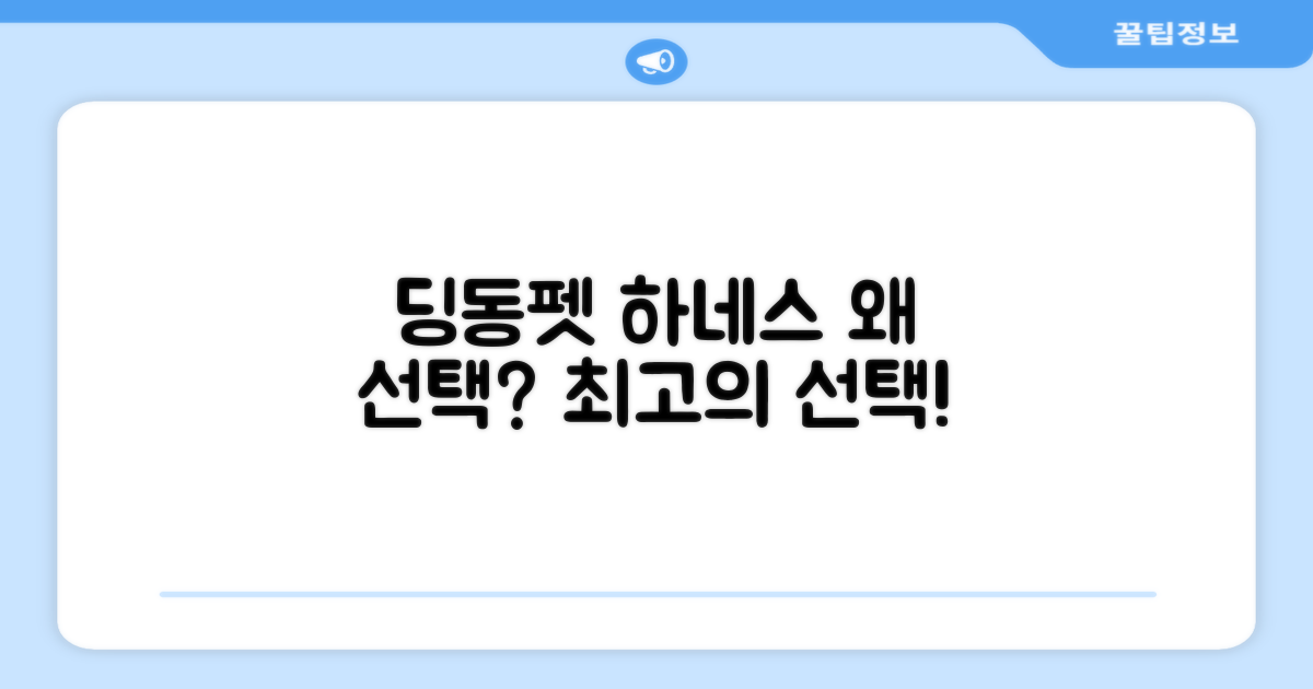 딩동펫 하네스, 왜 선택해야 할까?