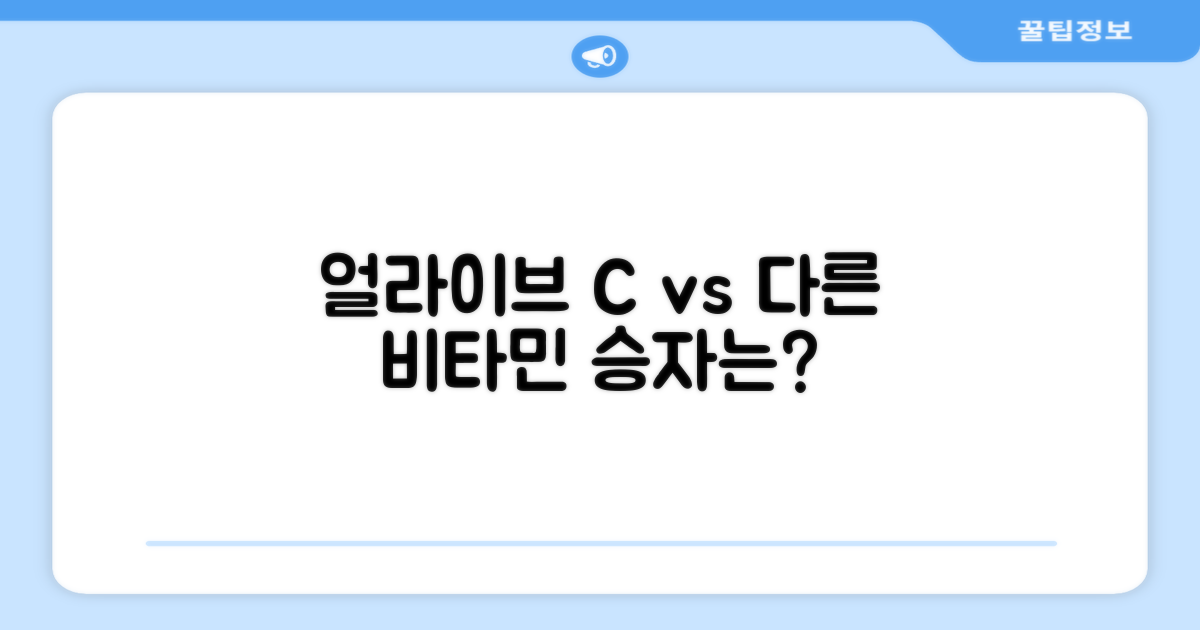얼라이브 비타민C vs 타사 비교