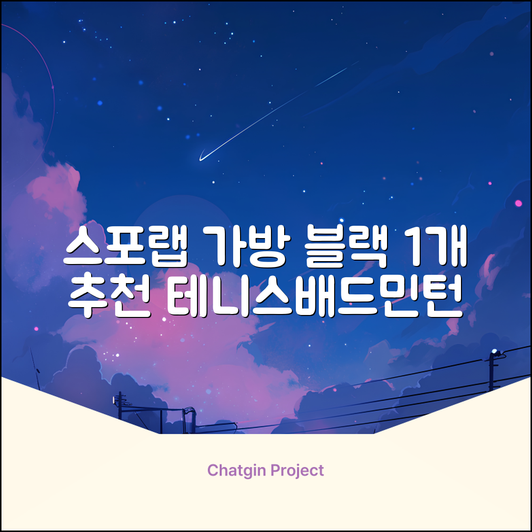 스포랩 테니스 가방 배드민턴 백팩, 블랙, 1개 추천 리뷰