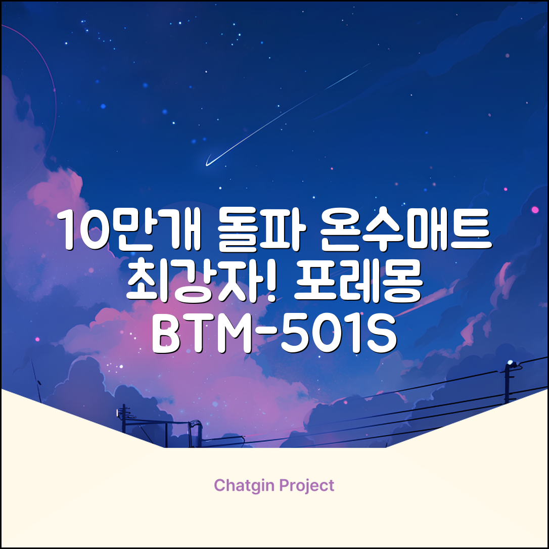 [10만개 판매돌파] 포레몽 온수매트 침대형 BTM-501S, 미니(800x1800mm) 추천 리뷰