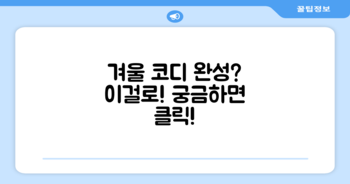 겨울 코디, 이걸로 완성될까?