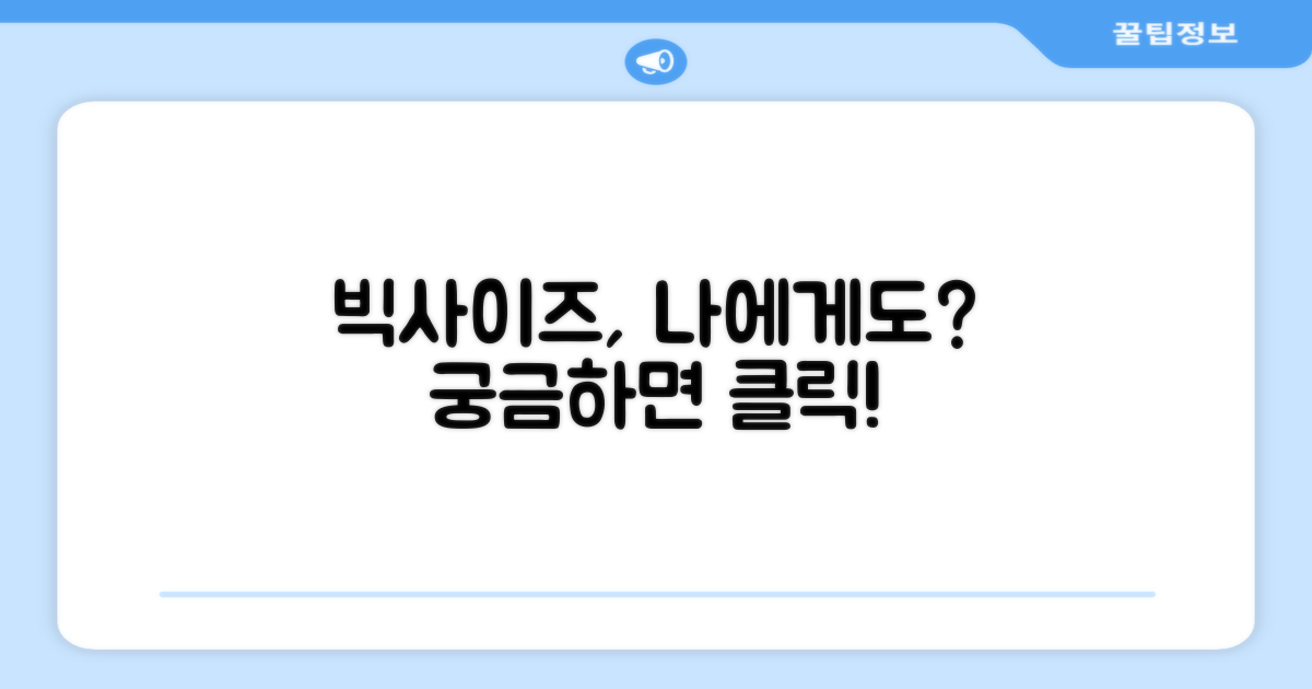 빅사이즈, 나에게도 맞을까?