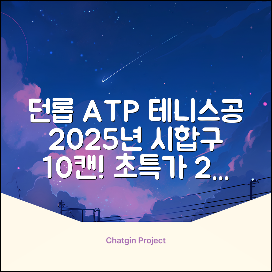 2025 던롭 ATP 테니스공 10캔 (20볼) 시합구, 던롭 ATP볼 10캔 (20볼), 10세트 추천 리뷰