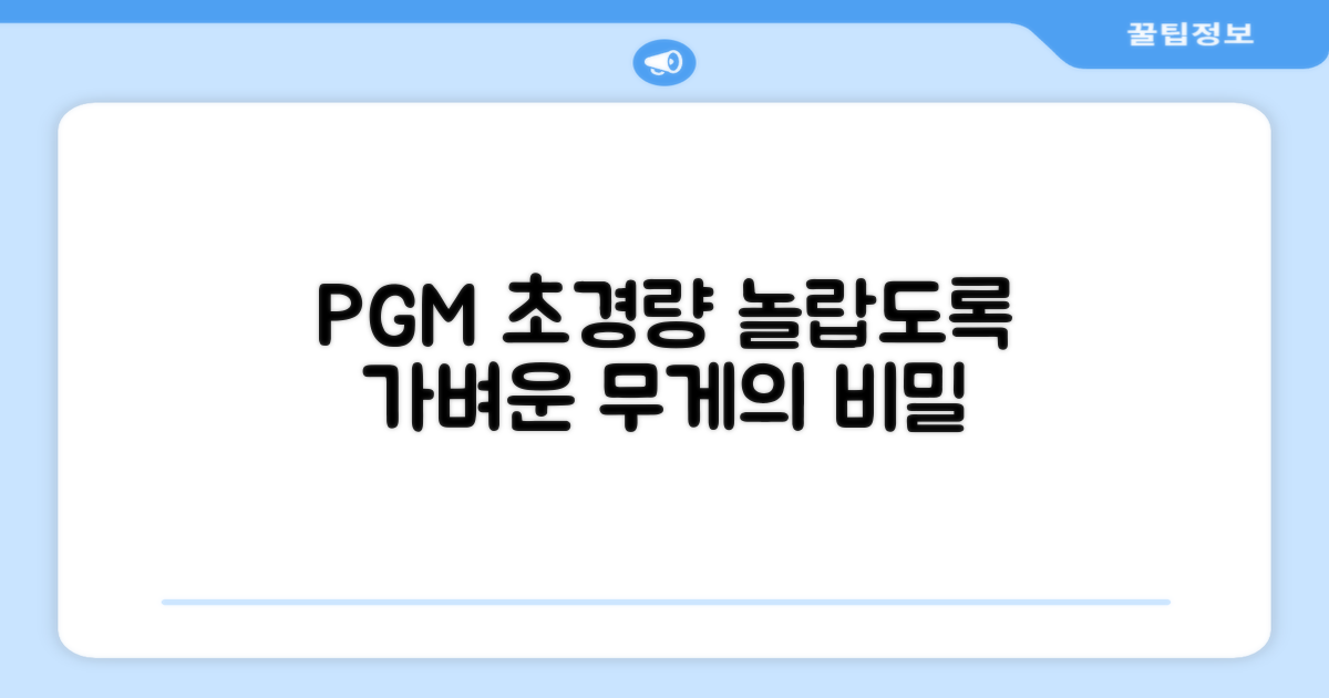 PGM 경량, 얼마나 가벼울까요?