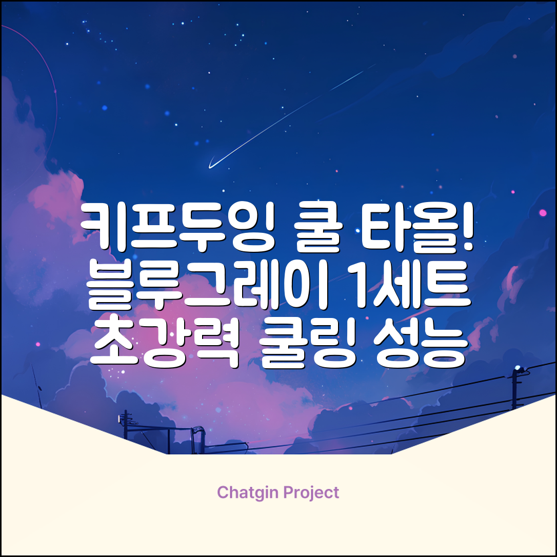 키프두잉 건식 스포츠 쿨 타올 케이스, 블루 + 그레이, 1세트 추천 리뷰