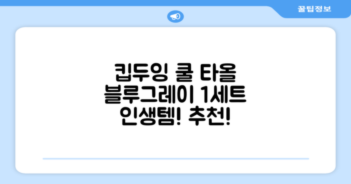 키프두잉 건식 스포츠 쿨 타올 케이스, 블루 + 그레이, 1세트 추천 리뷰