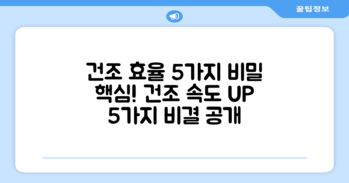 5가지 건조 효율