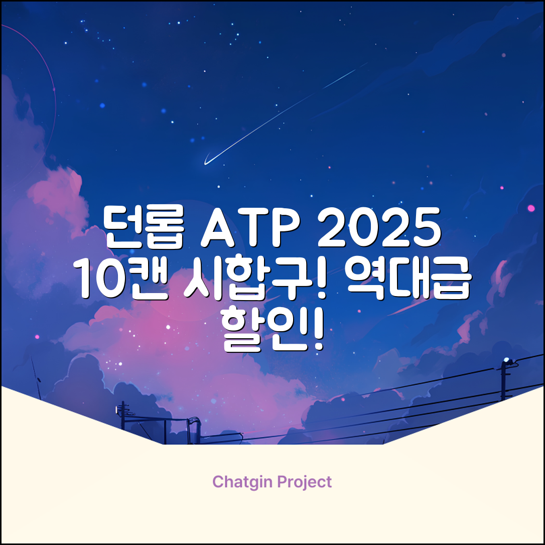 2025 던롭 ATP 테니스공 10캔 (20볼) 시합구, 던롭 ATP볼 10캔 (20볼), 10세트 추천 리뷰