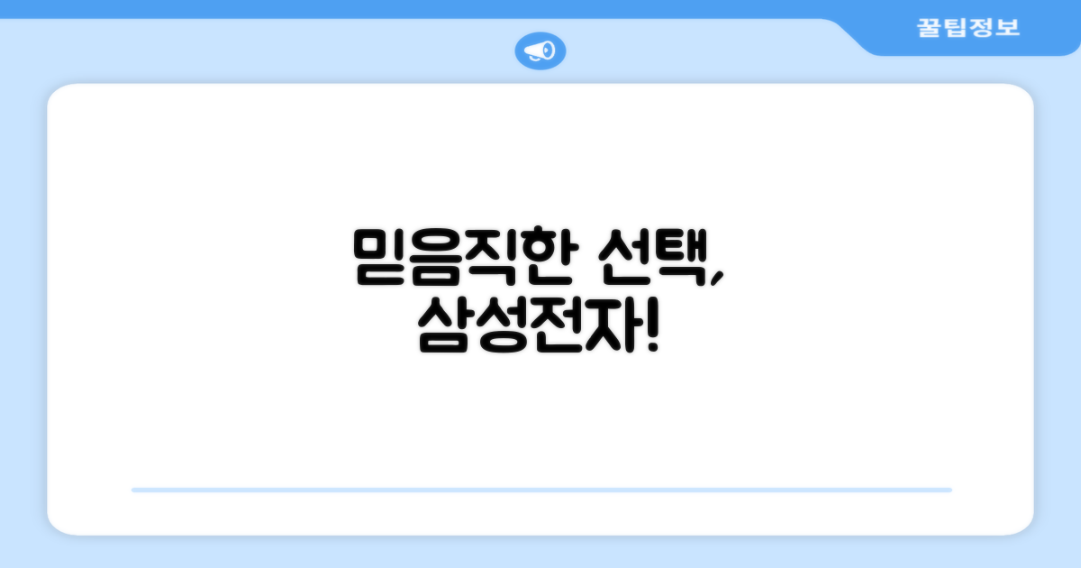 삼성전자, 믿음직한 선택