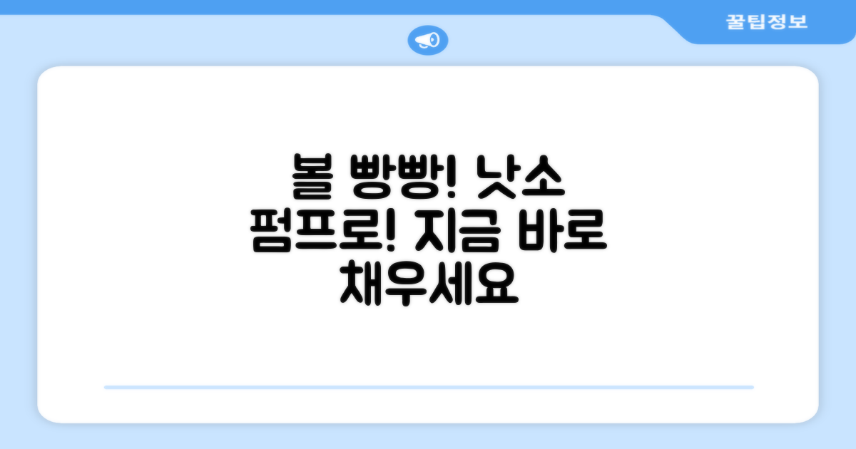 낫소 펌프로 볼 빵빵하게 채우세요