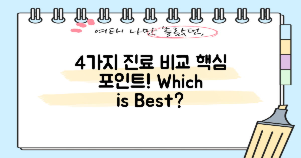 4가지 진료 항목 비교