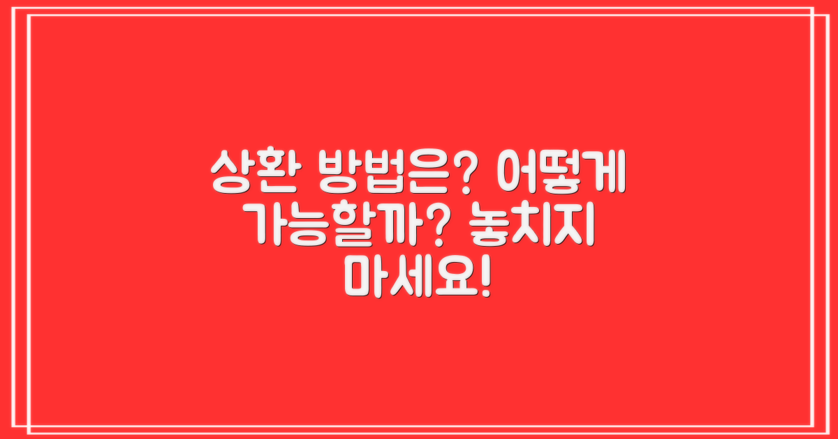 상환 방법은 어떻게 가능할까?