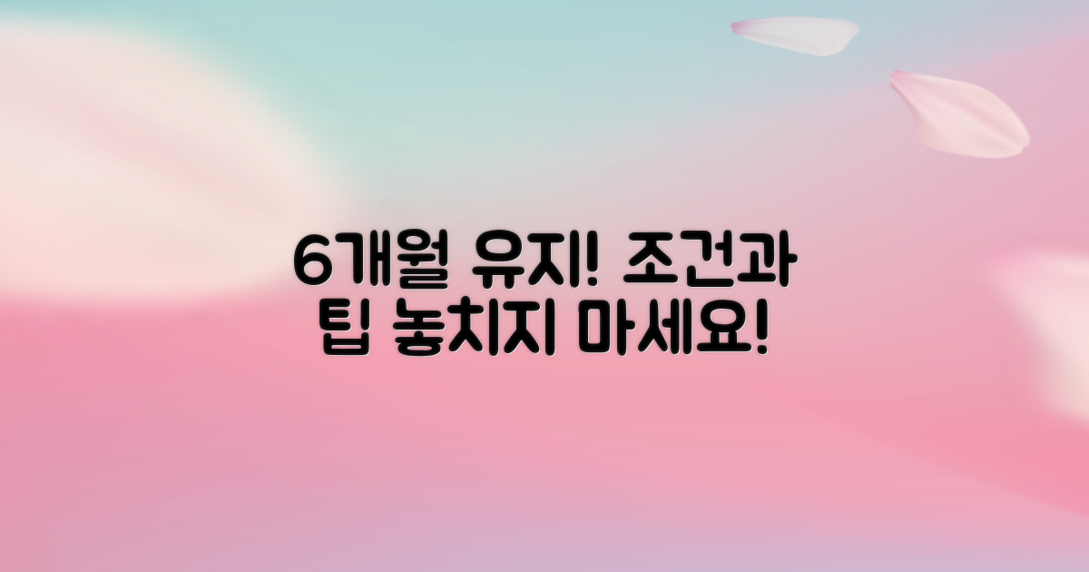 6개월 유지 조건