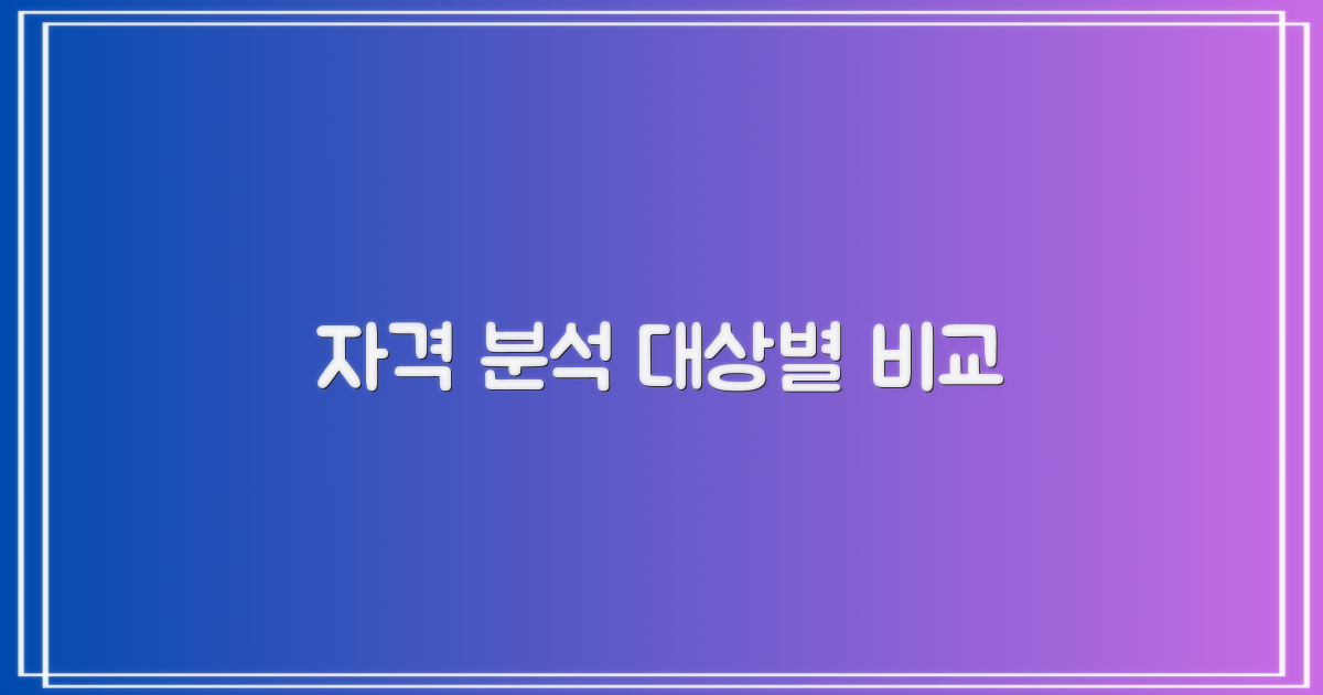 대상별 자격 비교 분석