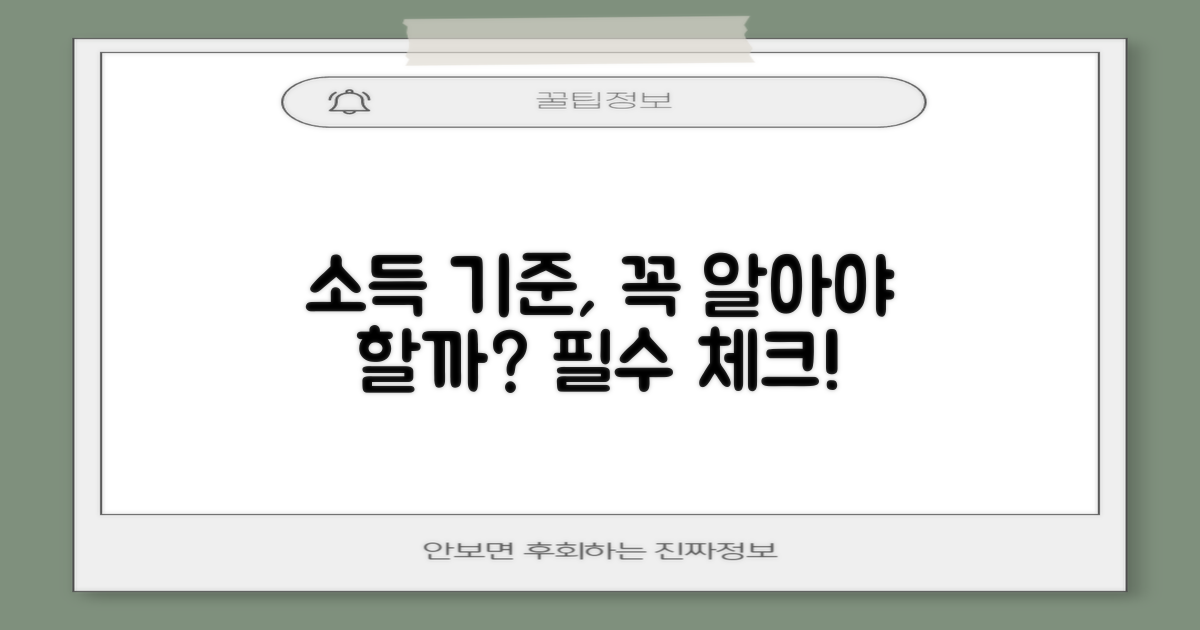 소득 기준, 꼭 알아야 할까?